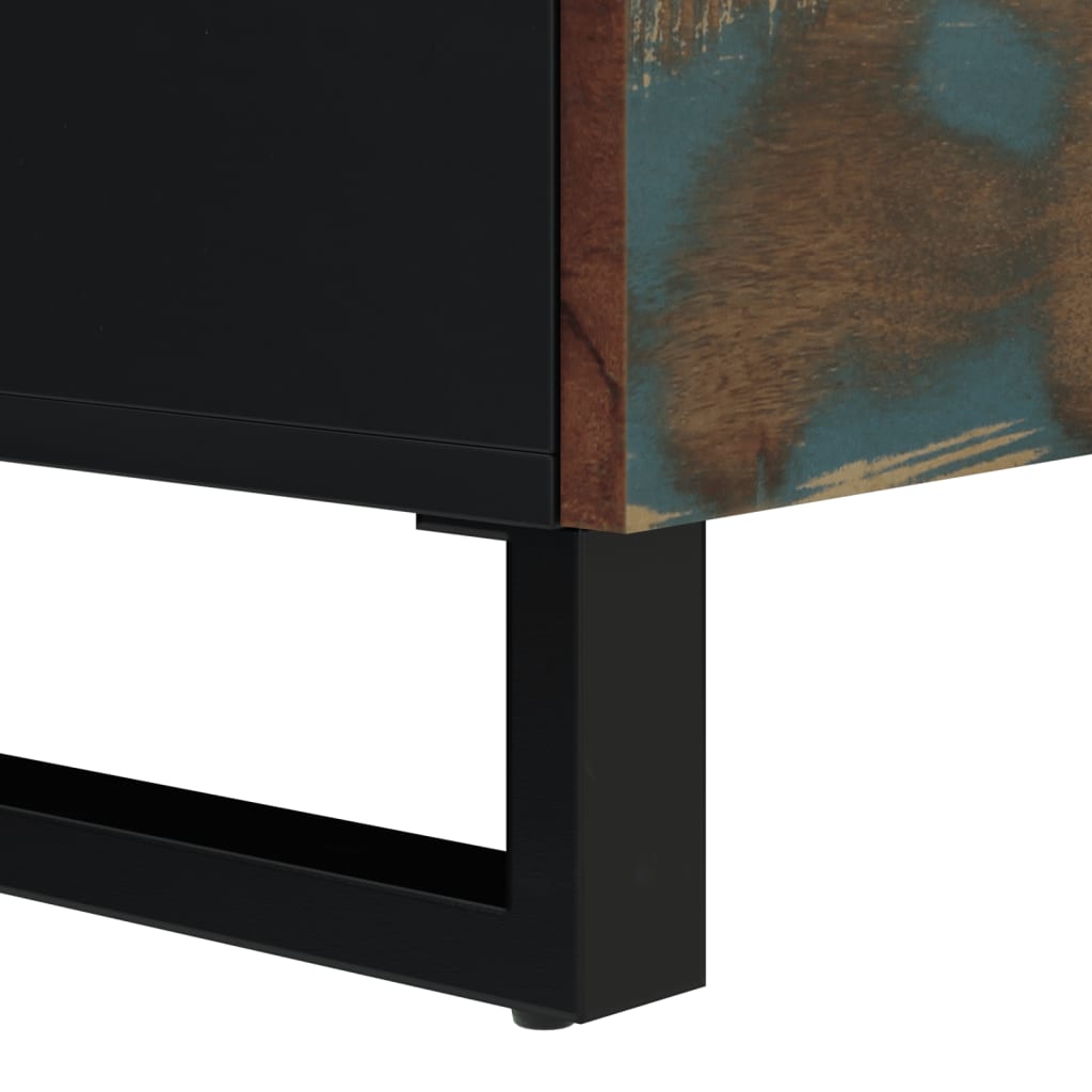 Skänk Trä med 2 dörrar 80x33x75 cm massivt återvunnet trä