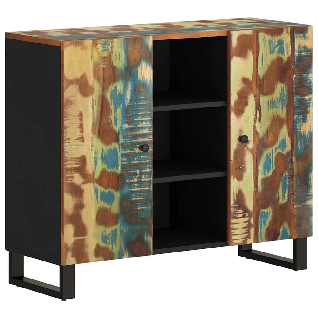 Skänk Trä med 2 dörrar 90x33x75 cm massivt återvunnet trä