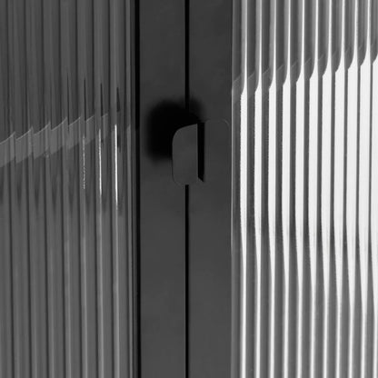 Skänk DIV. Svart 70x35x70 cm glas och stål