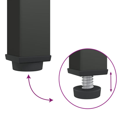 Skänk DIV. Svart 70x35x70 cm glas och stål