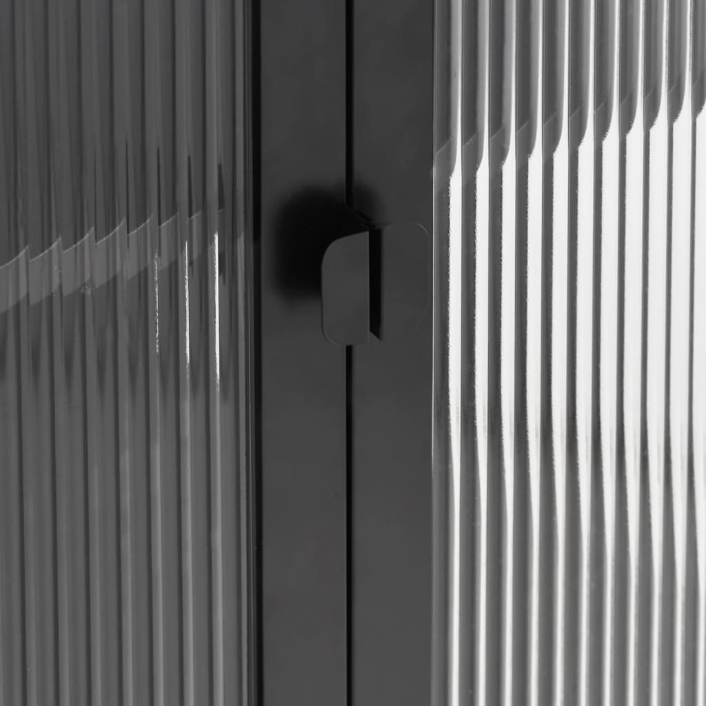 Skänk DIV. Svart 75x35x105 cm glas och stål