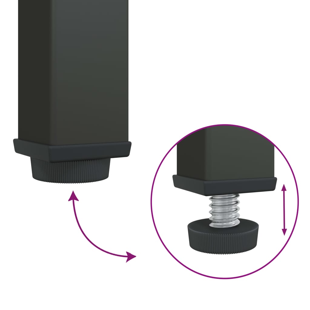Skänk DIV. Svart 75x35x105 cm glas och stål