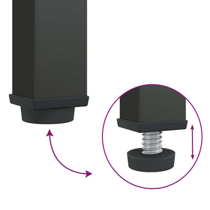 Skänk DIV. Svart 75x35x105 cm glas och stål