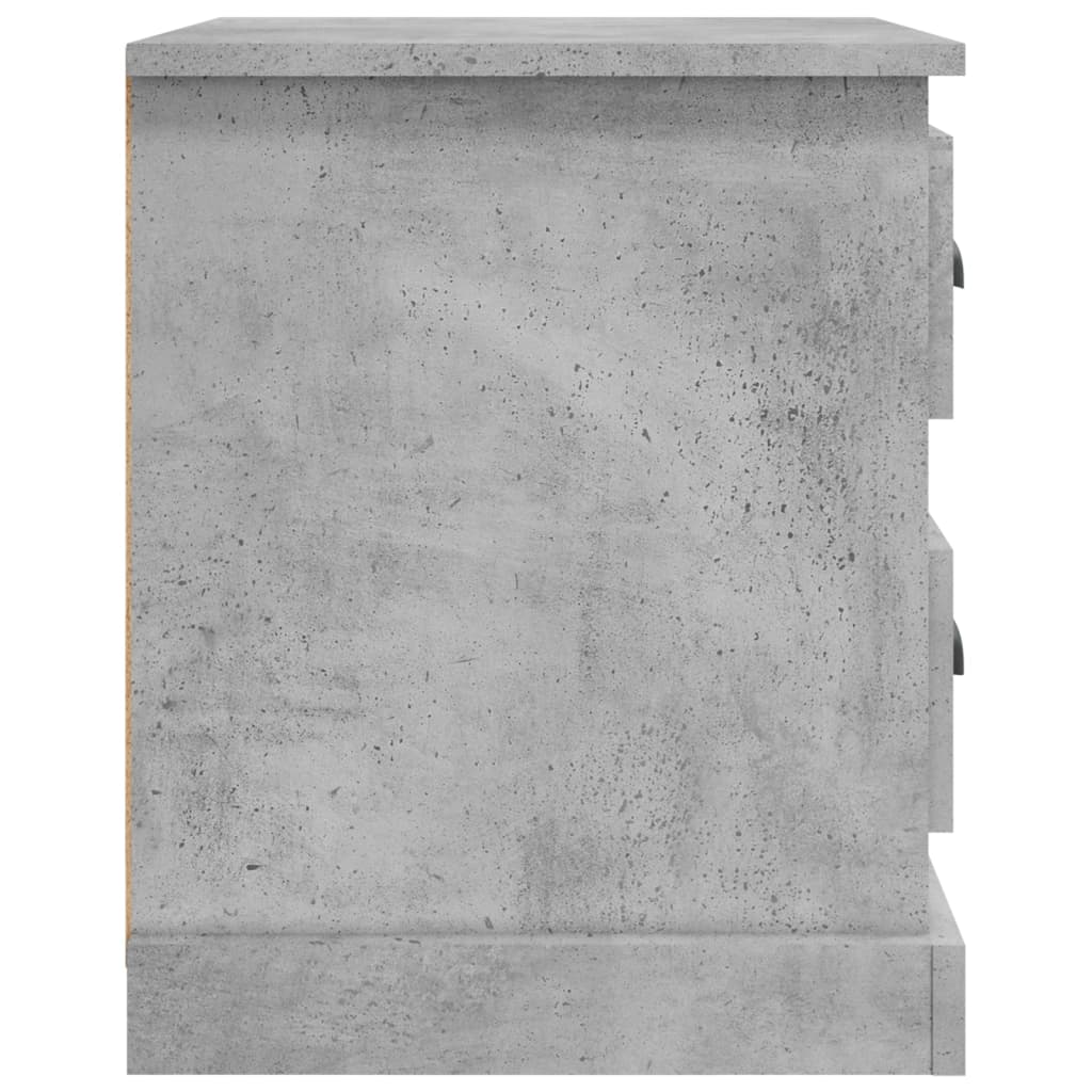 Sängbord 2 st betonggrå 39x39x47,5 cm konstruerat trä
