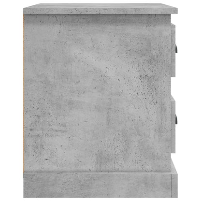 Sängbord 2 st betonggrå 39x39x47,5 cm konstruerat trä