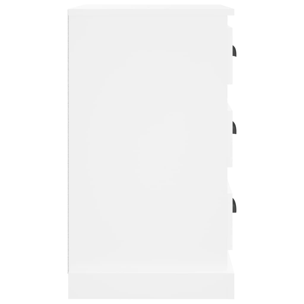 Sängbord Nattduksbord Vit 39x39x67 cm