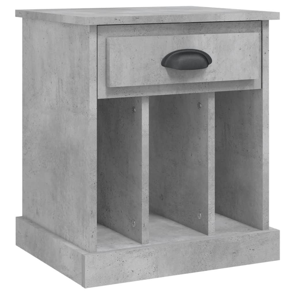Sängbord 2 st betonggrå 43x36x50 cm