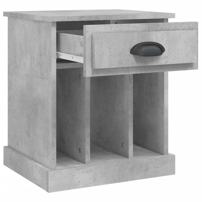 Sängbord 2 st betonggrå 43x36x50 cm