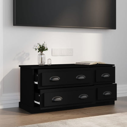 TV-skåp svart 100x35,5x45 cm konstruerat trä