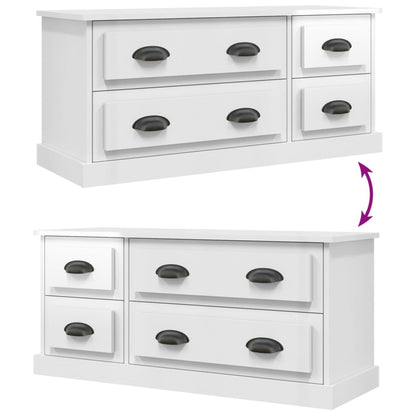 TV-Möbel Högglans Vit TV-Bänk 100x35,5x45 cm