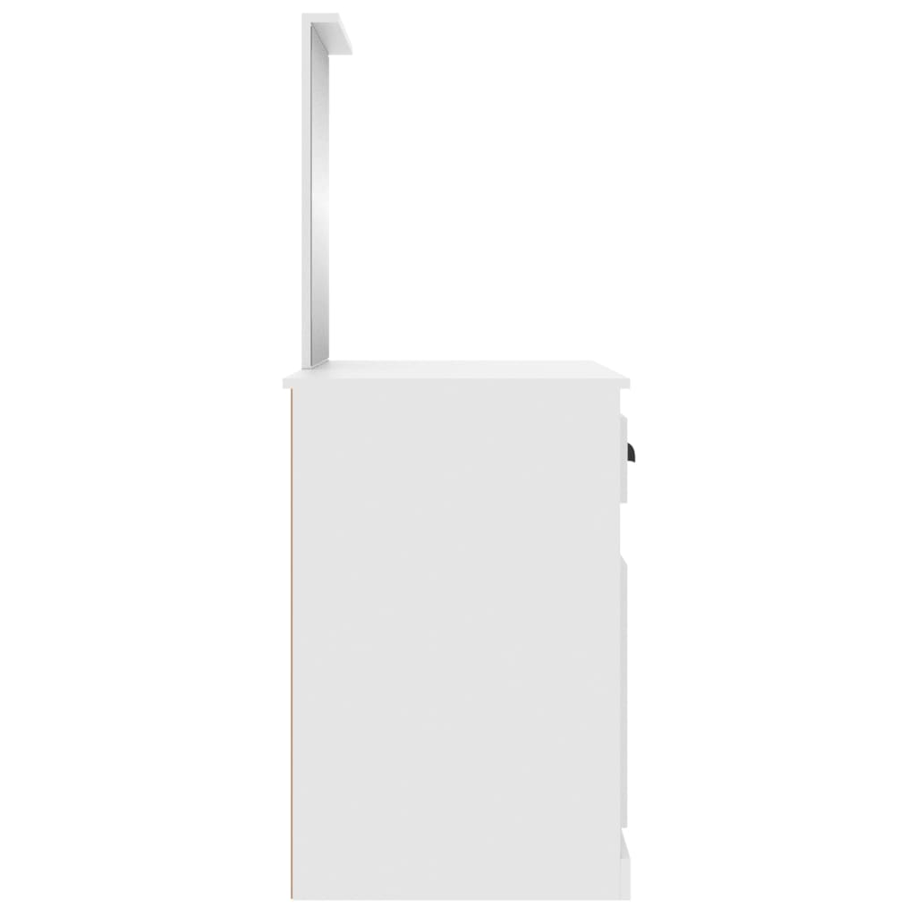 Sminkbord med spegel Vit 90x50x132,5cm