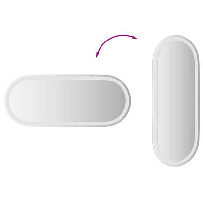 Badrumsspegel LED 90x40 cm oval