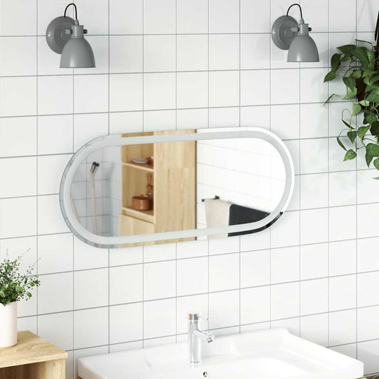 Badrumsspegel LED 90x40 cm oval
