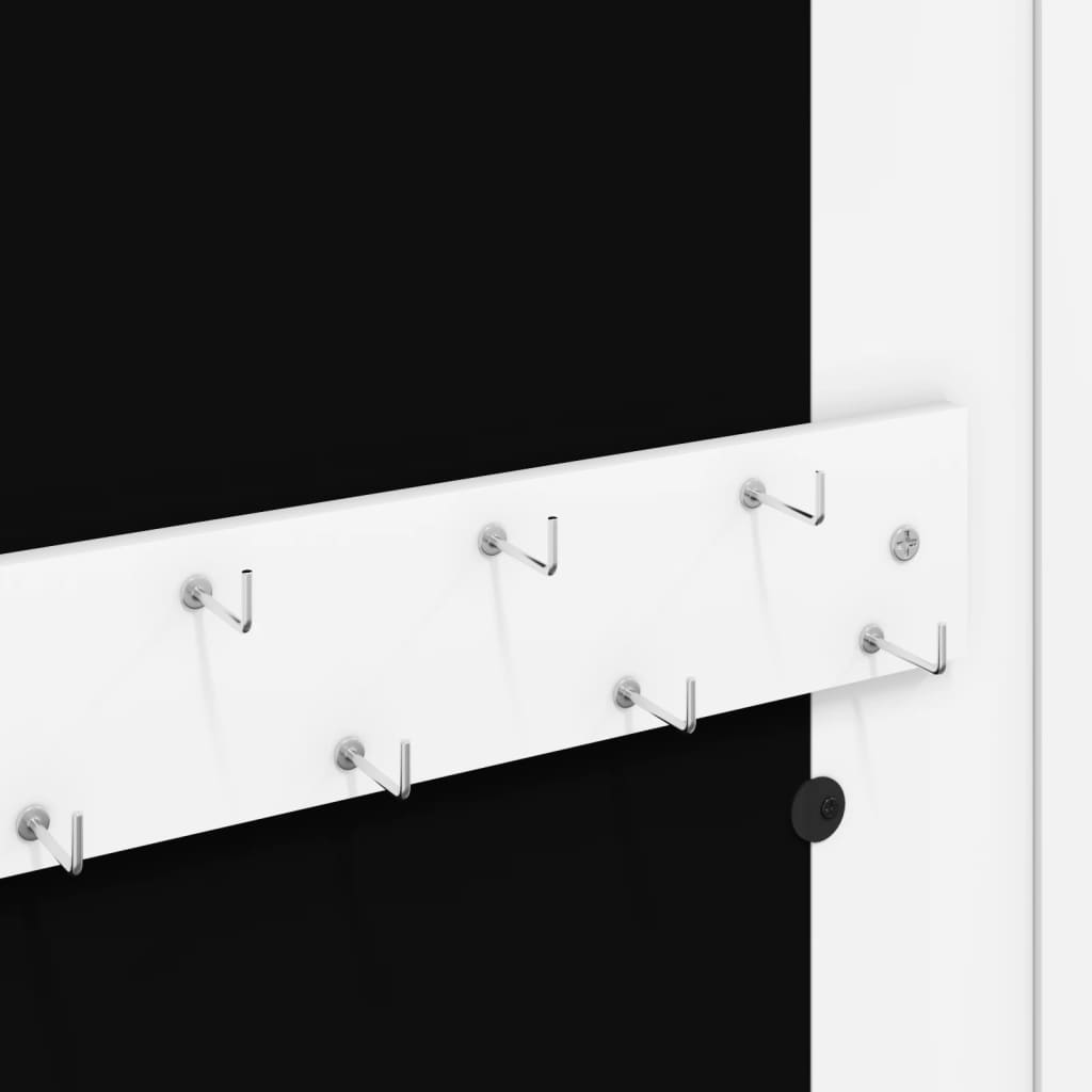 Smyckesskåp Vit fristående 30x8,5x67 cm