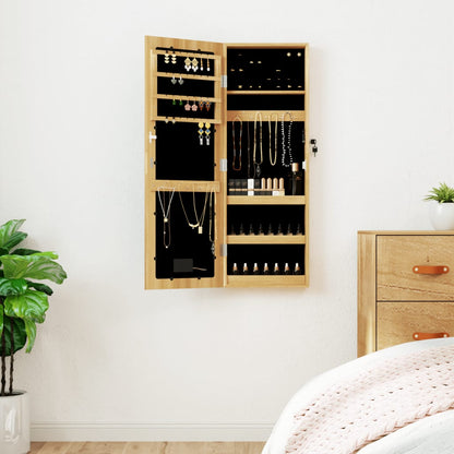 Smyckesskåp LED-lampor väggmonterat