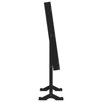 Smyckesskåp LED-lampor fristående svart