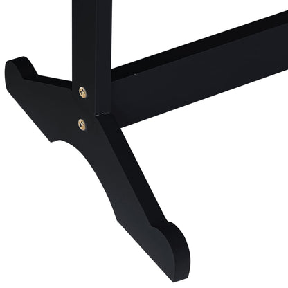 Smyckesskåp LED-lampor fristående svart