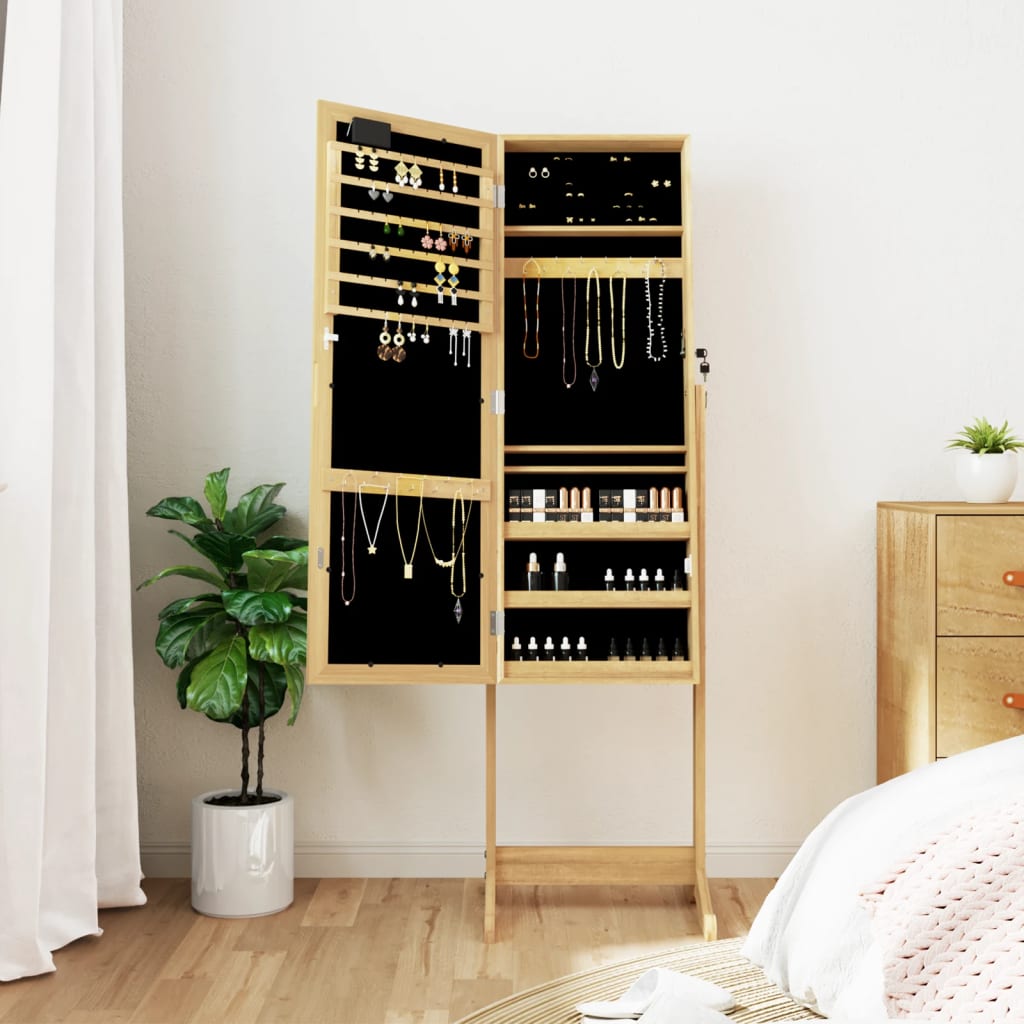 Smyckesskåp LED-lampor fristående