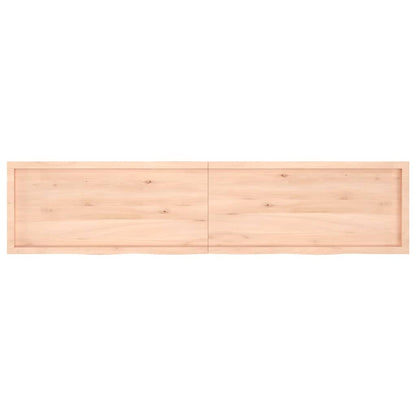 Hyllplan 220x50x(2-6) cm obehandlad massiv ek