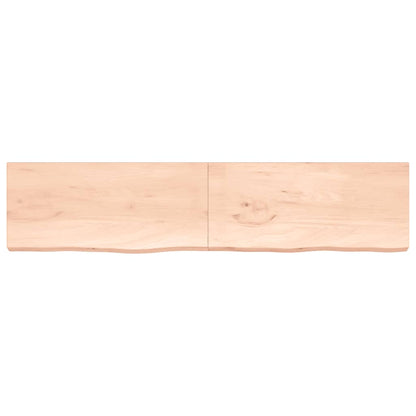 Hyllplan 220x50x(2-6) cm obehandlad massiv ek