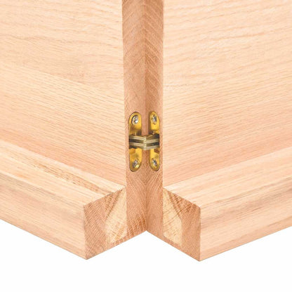 Hyllplan 220x50x(2-6) cm obehandlad massiv ek