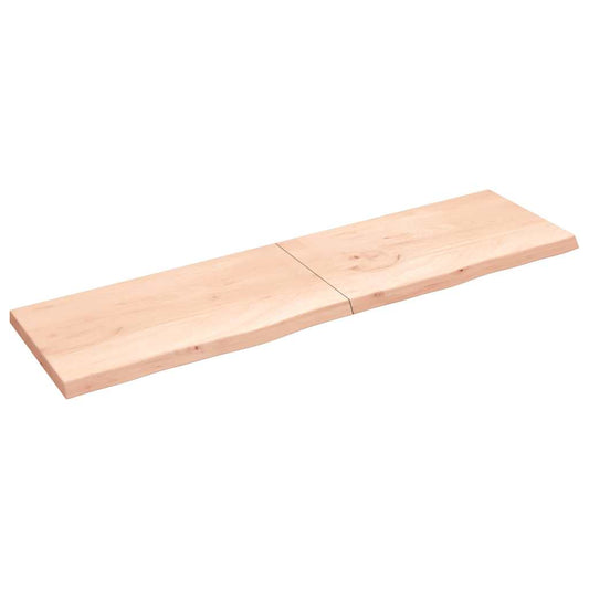 Hyllplan 220x60x(2-6) cm obehandlad massiv ek