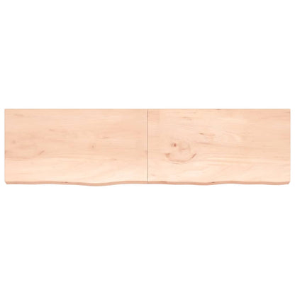 Hyllplan 220x60x(2-6) cm obehandlad massiv ek