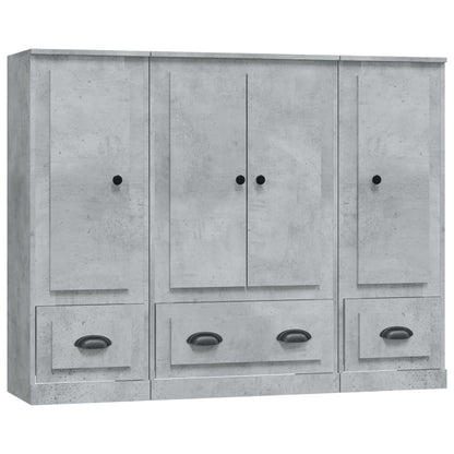 Skåp Betonggrå 3 st