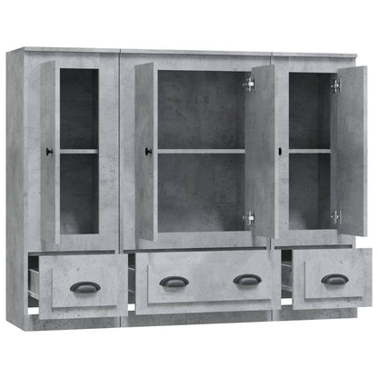 Skåp Betonggrå 3 st