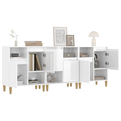 Skänk Högglans Vit 3 st 60x35x70 cm