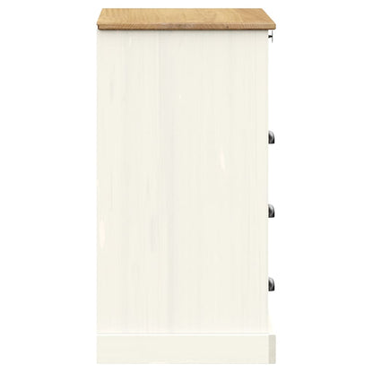 Byrå Vit VIGO 80x40x76 cm massiv furu