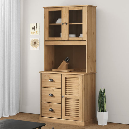 Byrå Trä Överdel VIGO 78x30x100 cm massiv furu