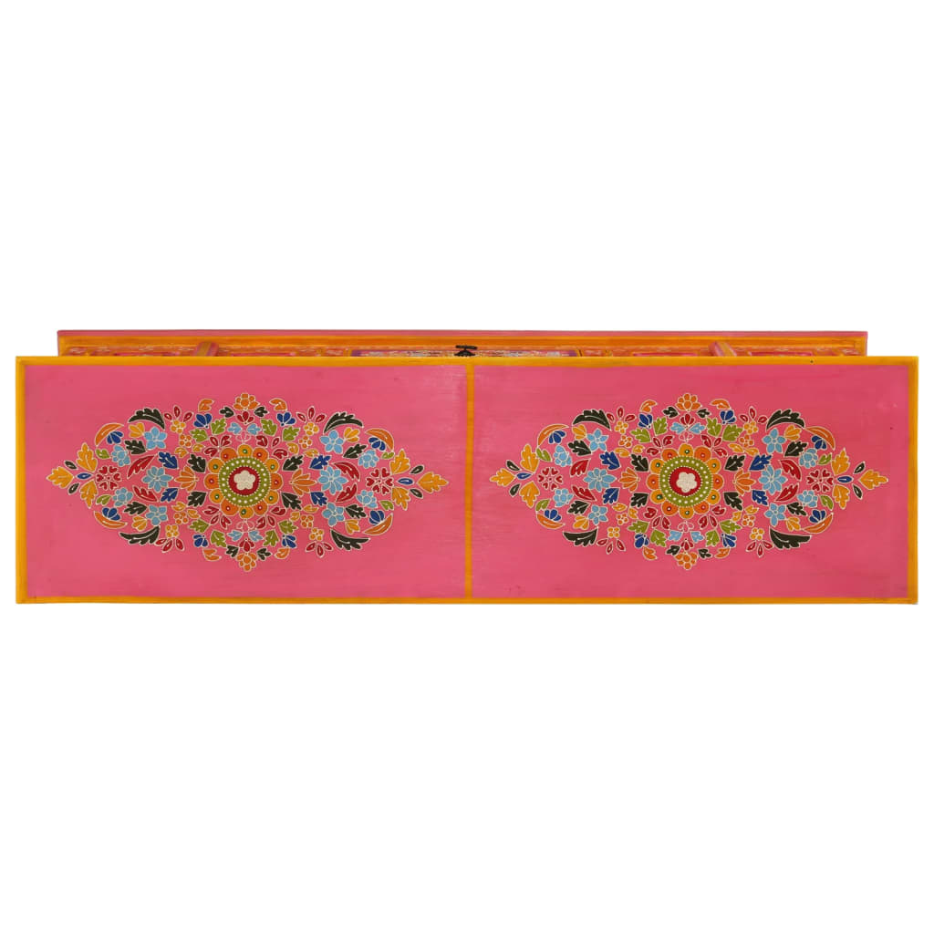 TV-Möbel Trä TV-Bänk rosa 110x30x40 cm massivt mangoträ