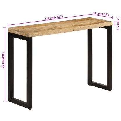 Avlastningsbord Konsolbord Trä 110x35x76 cm massivt grovt mangoträ