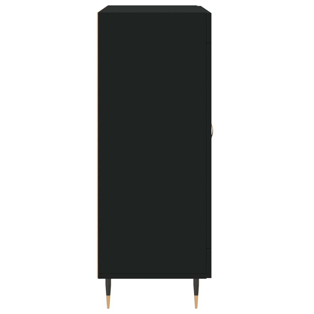 Skåp svart 69,5x34x90 cm konstruerat trä