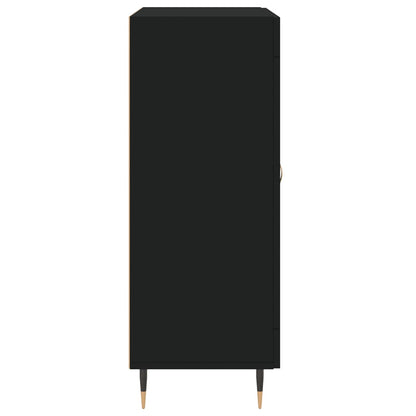 Skåp svart 69,5x34x90 cm konstruerat trä