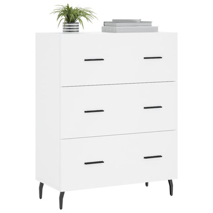 Skåp vit 69,5x34x90 cm konstruerat trä