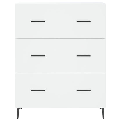 Skåp vit 69,5x34x90 cm konstruerat trä