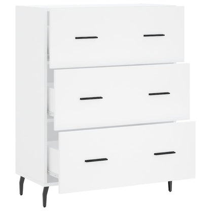 Skåp vit 69,5x34x90 cm konstruerat trä