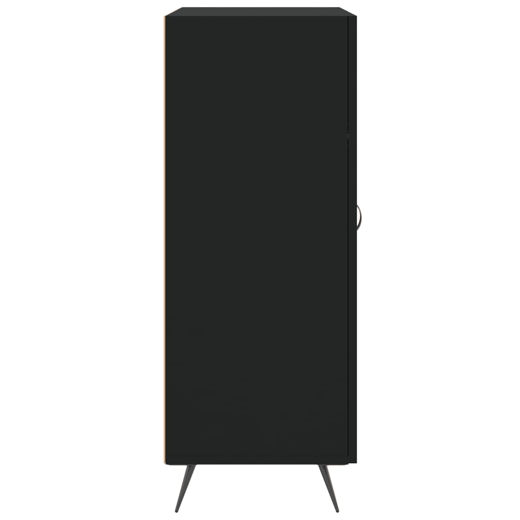 Skåp svart 69,5x34x90 cm konstruerat trä