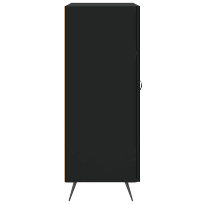 Skåp svart 69,5x34x90 cm konstruerat trä