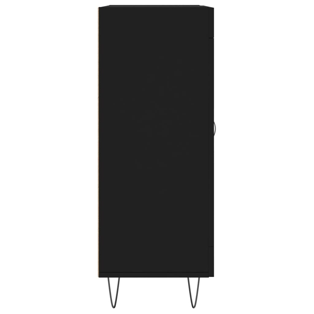 Skåp svart 69,5x34x90 cm konstruerat trä
