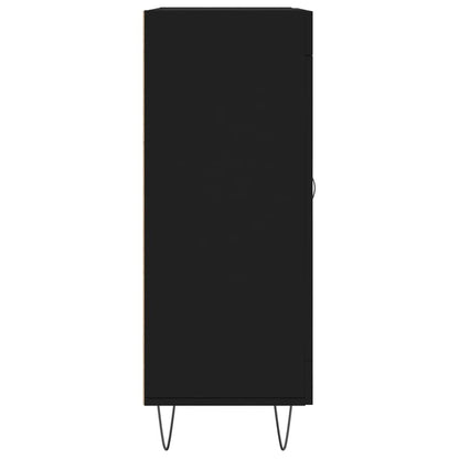 Skåp svart 69,5x34x90 cm konstruerat trä