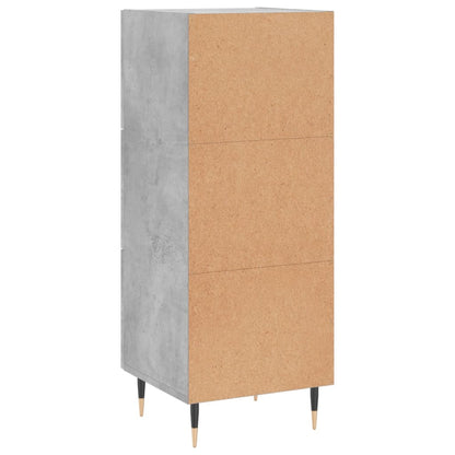 Skåp betonggrå 34,5x34x90 cm konstruerat trä