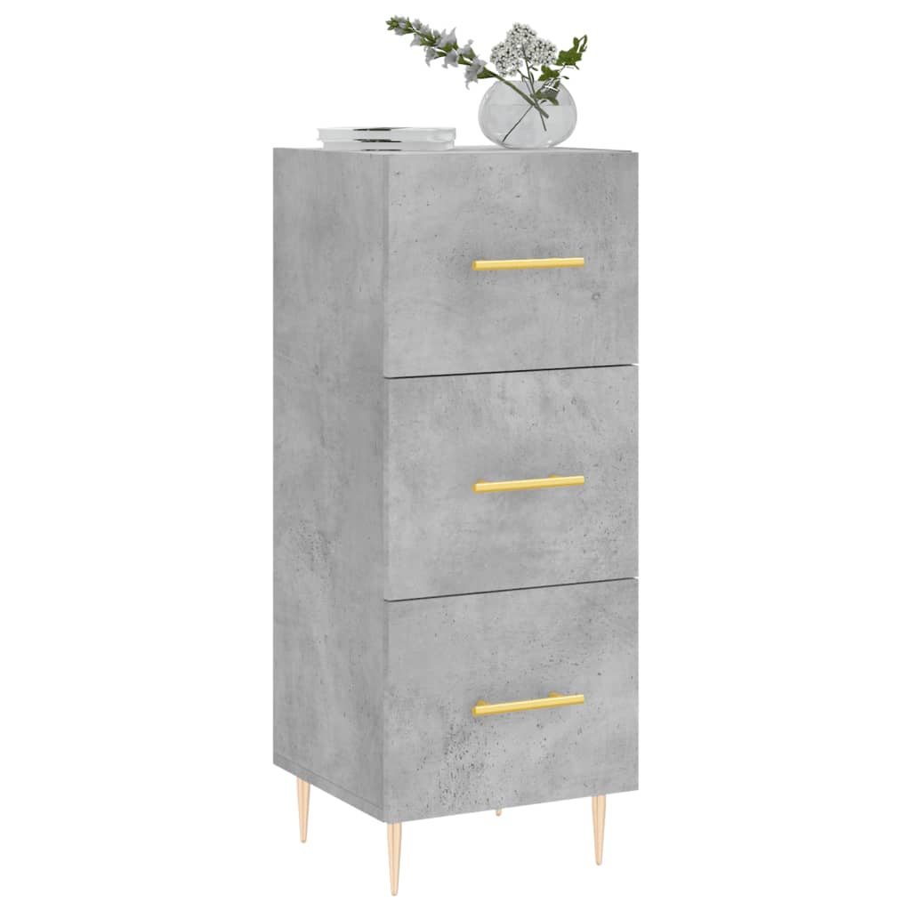 Skåp betonggrå 34,5x34x90 cm konstruerat trä