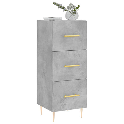 Skåp betonggrå 34,5x34x90 cm konstruerat trä