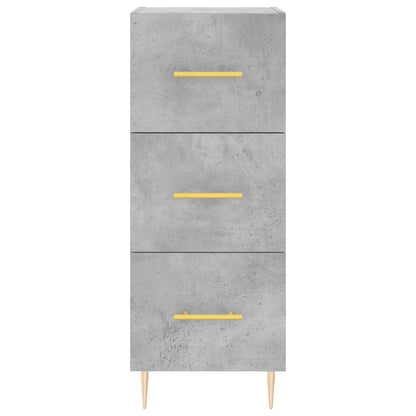Skåp betonggrå 34,5x34x90 cm konstruerat trä