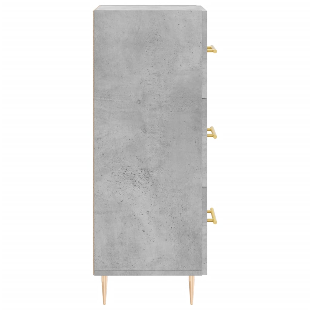Skåp betonggrå 34,5x34x90 cm konstruerat trä
