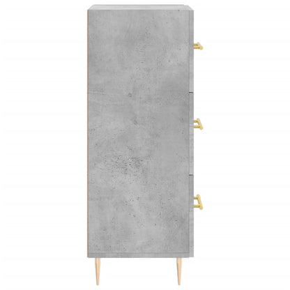 Skåp betonggrå 34,5x34x90 cm konstruerat trä