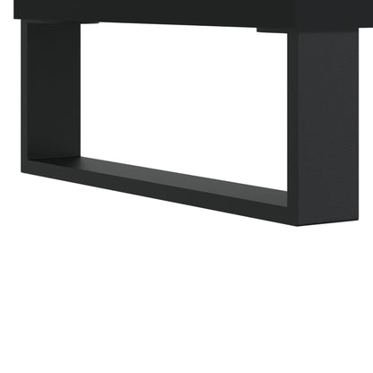 Badrumsskåp Svart 30x30x190 cm
